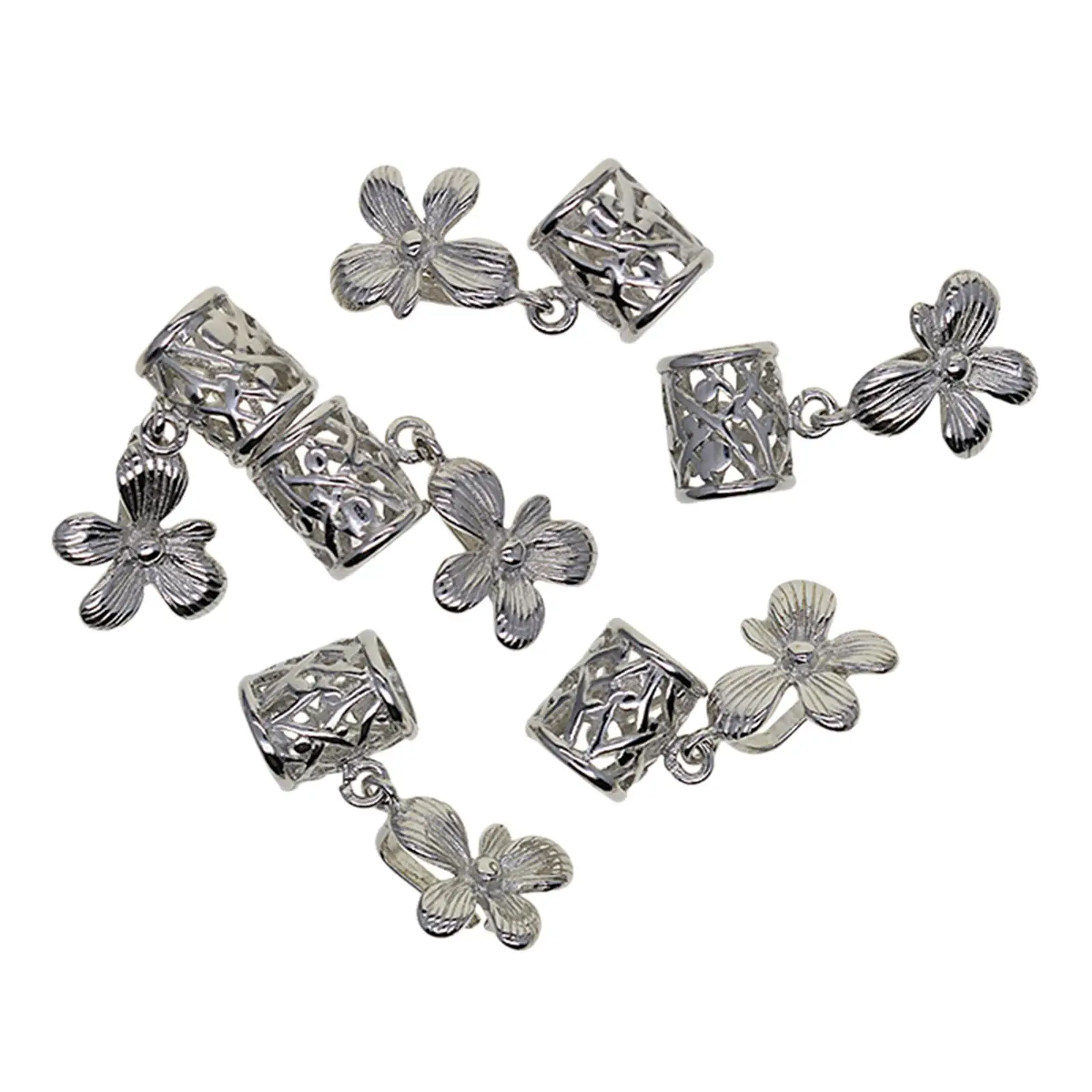 6 Pieces Metal Pinch Bails Pinch Clips Bails Bead Hanger Links Pendant Bails for Jewelry Findings Supplies Charm DIY Supplies