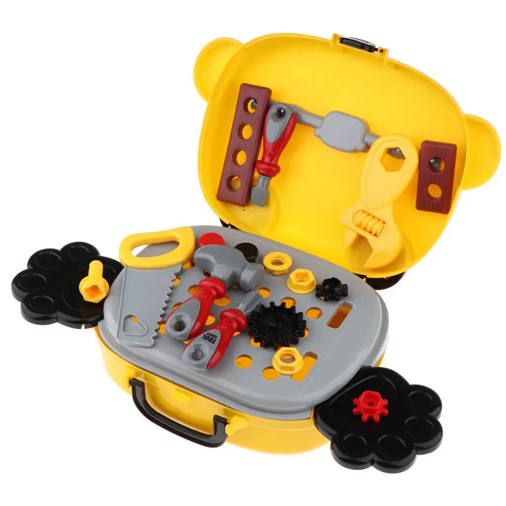 Cute Pretend   With 14 Pieces Tools, for Little Boys Kids Pretend Engineer Game