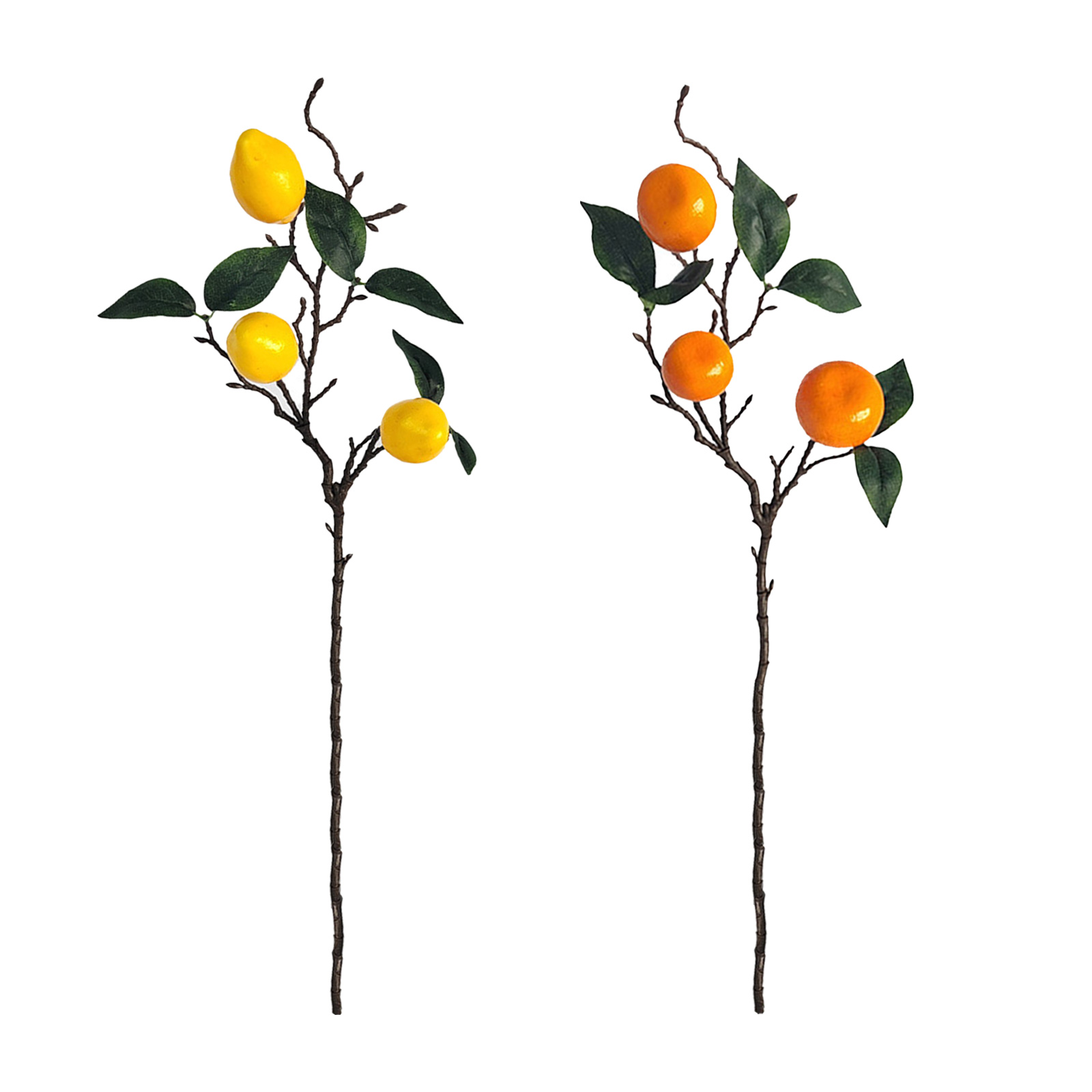 Description Picture 5 of itemSimulated Lemon Oranges Fruit Branches Kitchen Party Decoration Home Table Centerpiece Fake Faux Lemon Stems Artificial Plant