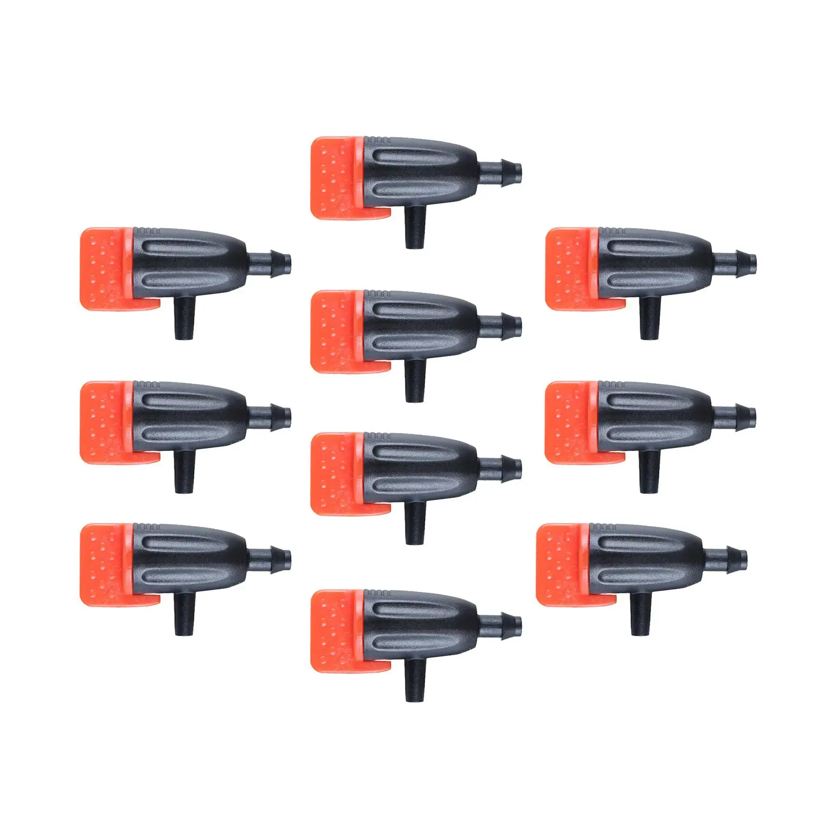 10x Irrigation Dripper Adjustable Watering System Garden Supplies Sprinklers Gardens for 4/7mm Tubing 1/4'' Parts Micro Drips