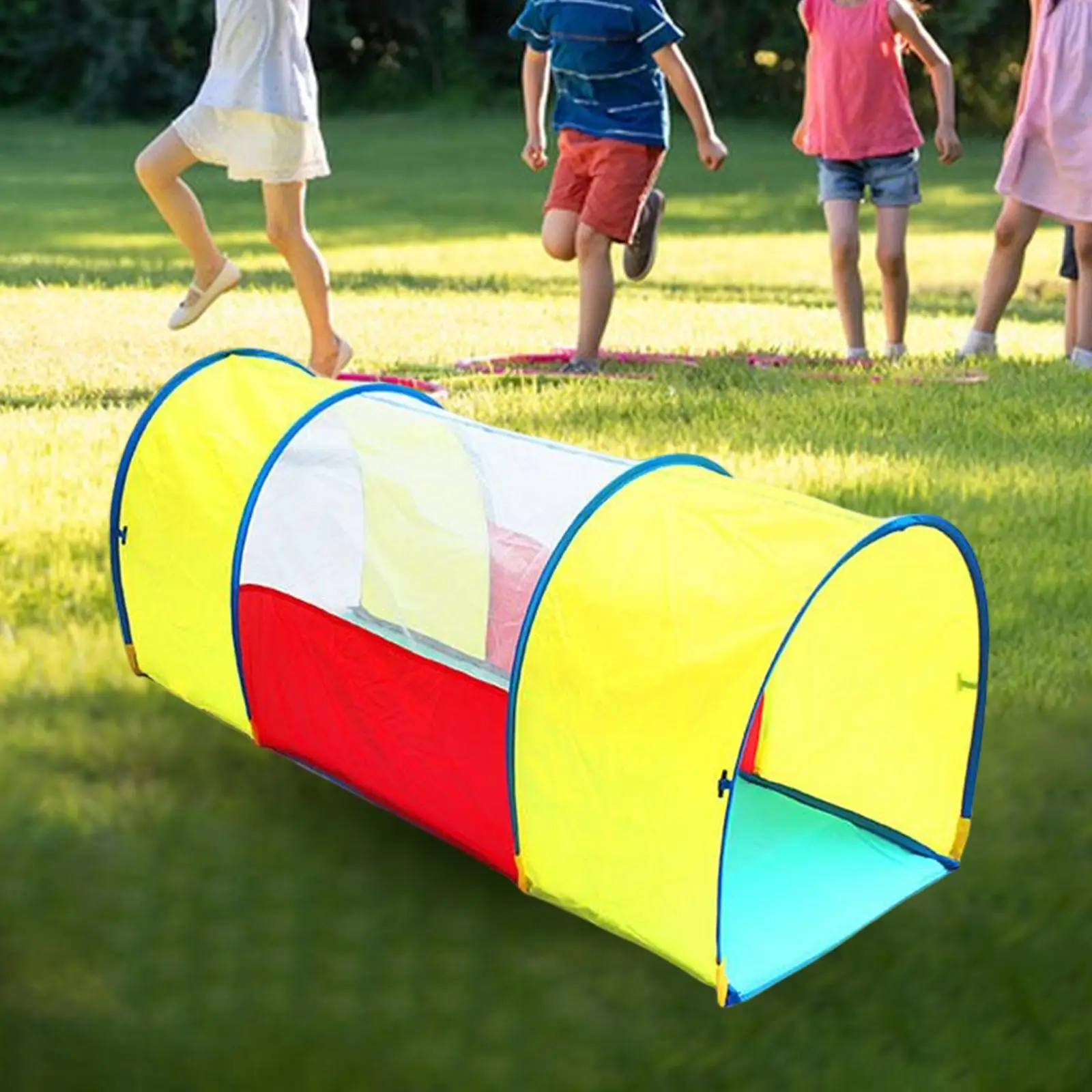 Breathable Play Tent Toy Indoor Outdoor Toy Colorful Crawl Tunnel Toy Backyard Playset for Children Girls Infants Toddlers Boys