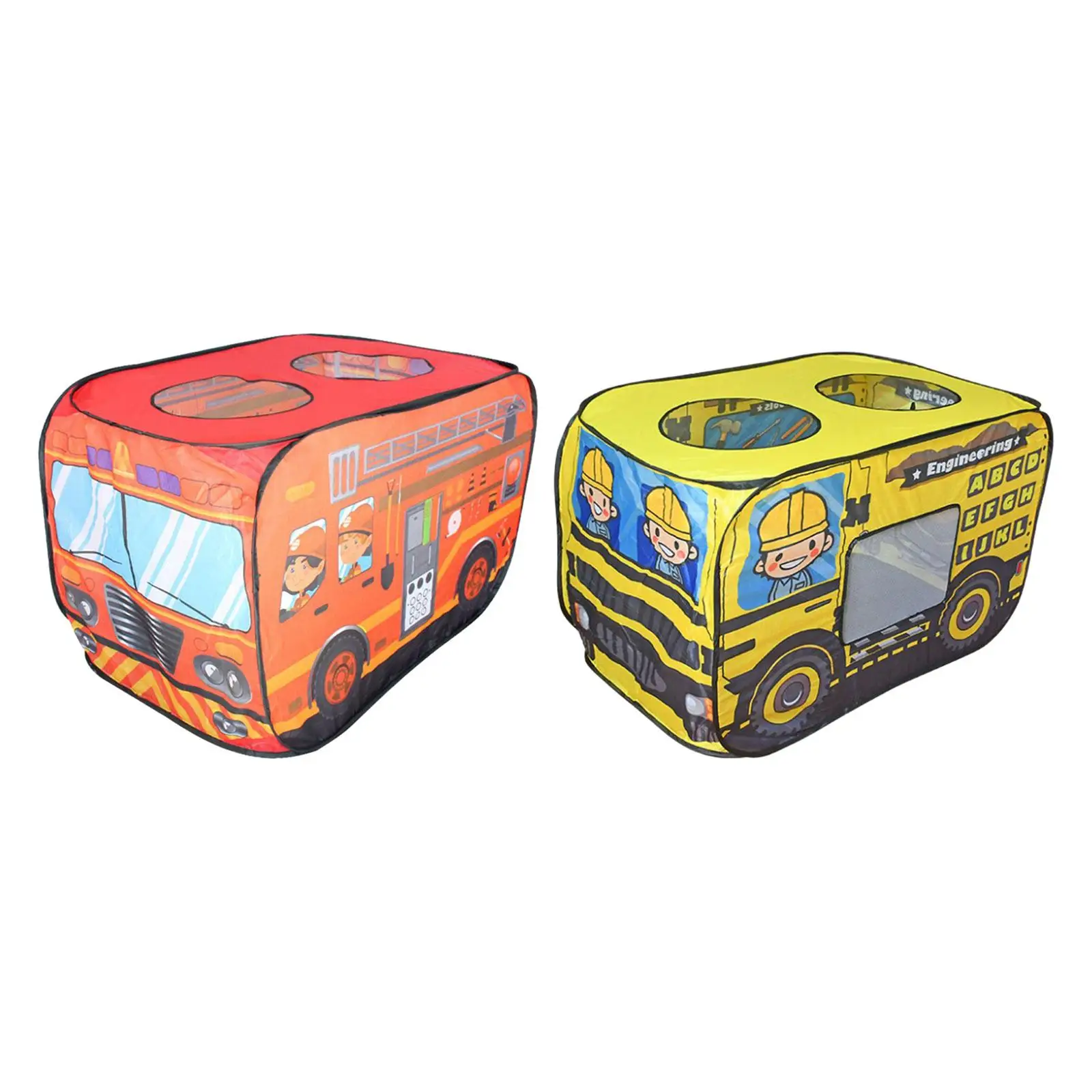 Cartoon Car Play Tent Kids Playhouse Castle Children Games Play Fun Foldable Tent for Yard Outdoor Indoor Garden Gifts