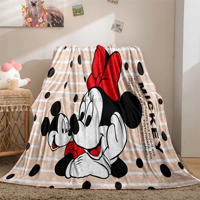 Mickey Mouse Cartoon Novelty Throw Blanket,Home Decor Bedding Kids Throw  Blankets Fits Couch Sofa Bedroom Living Room Suitable for Kids Adults 