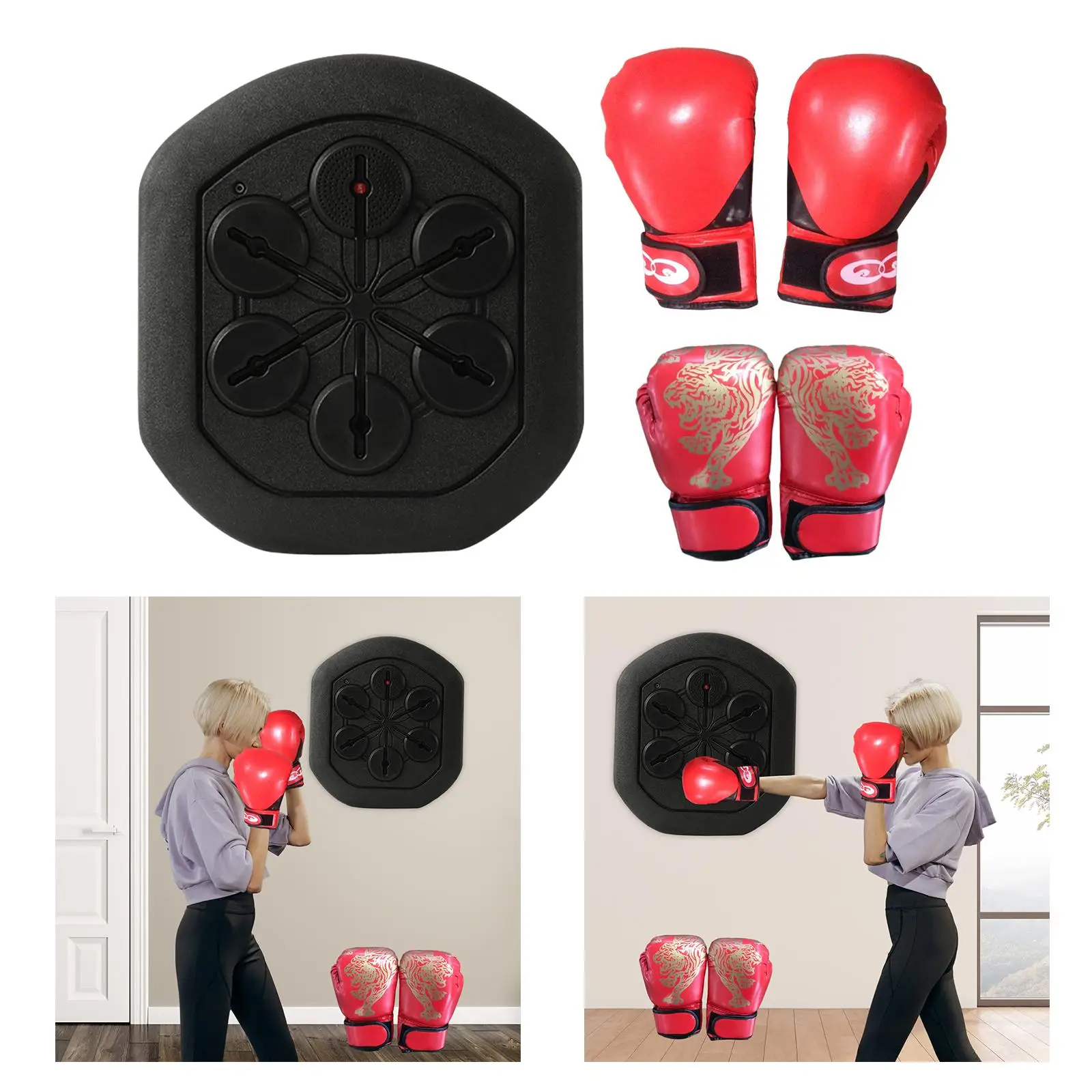 Boxing Training with Boxing Gloves Martial Arts Target Mat Sports Karate Speed