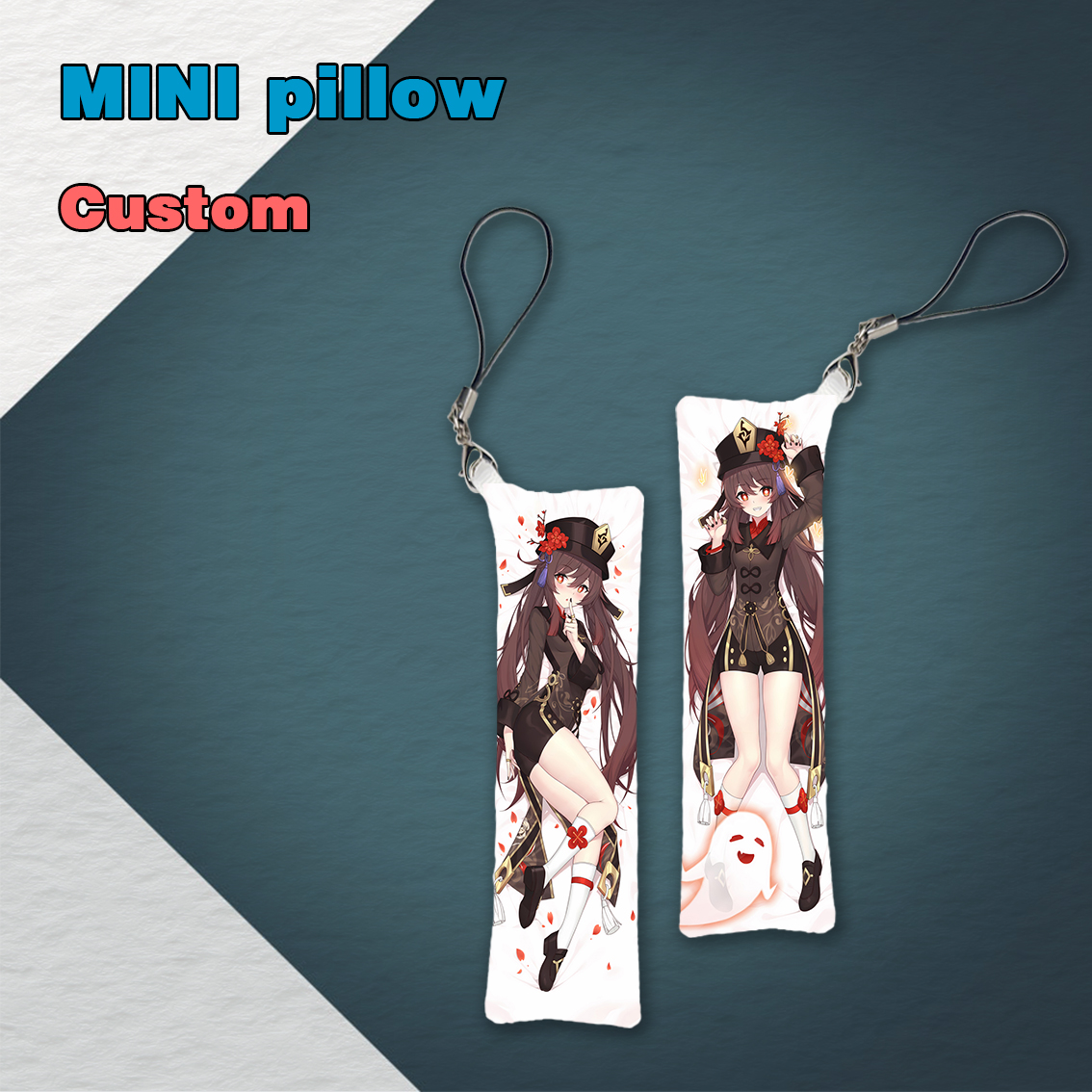 Аниме игра Genshin Impact Hutao Mini Dakimakura брелок-подушка подвесное  украшение ремешок для телефона милый подарок 3x10 см | AliExpress