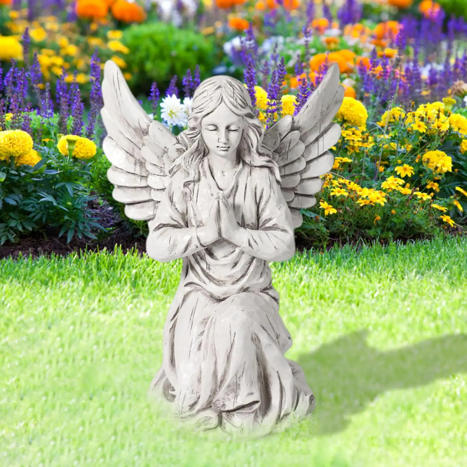 Angel Garden Statue Waterproof Decorative Memorial for Porch Patio Outside