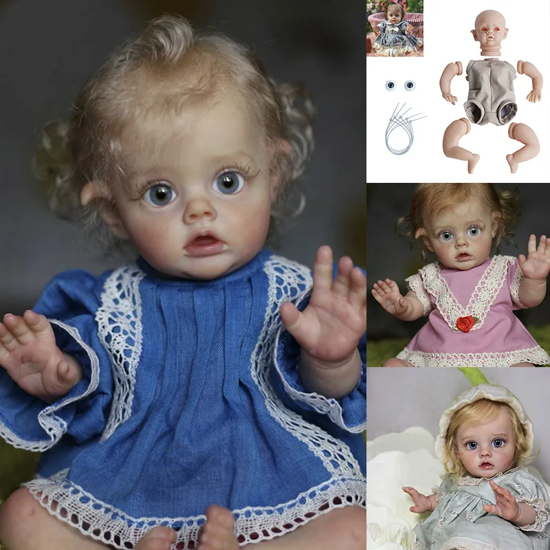 12Inch Mini Reborn Kit Elf FLO Unfinished Vinyl Kit Unpainted DIY Blank Reborn Baby Doll Parts with Cloth Body