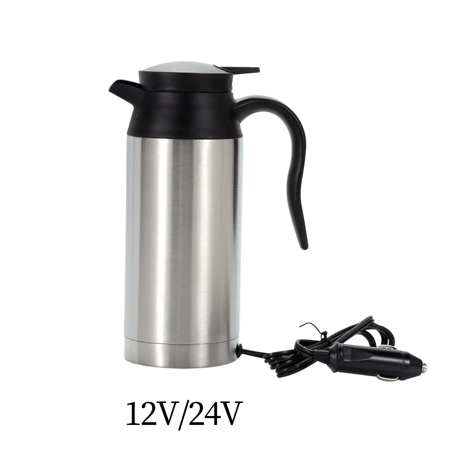 750ml Stainless Steel Automotive Car Heating Kettle Water Bottle Heated Water to