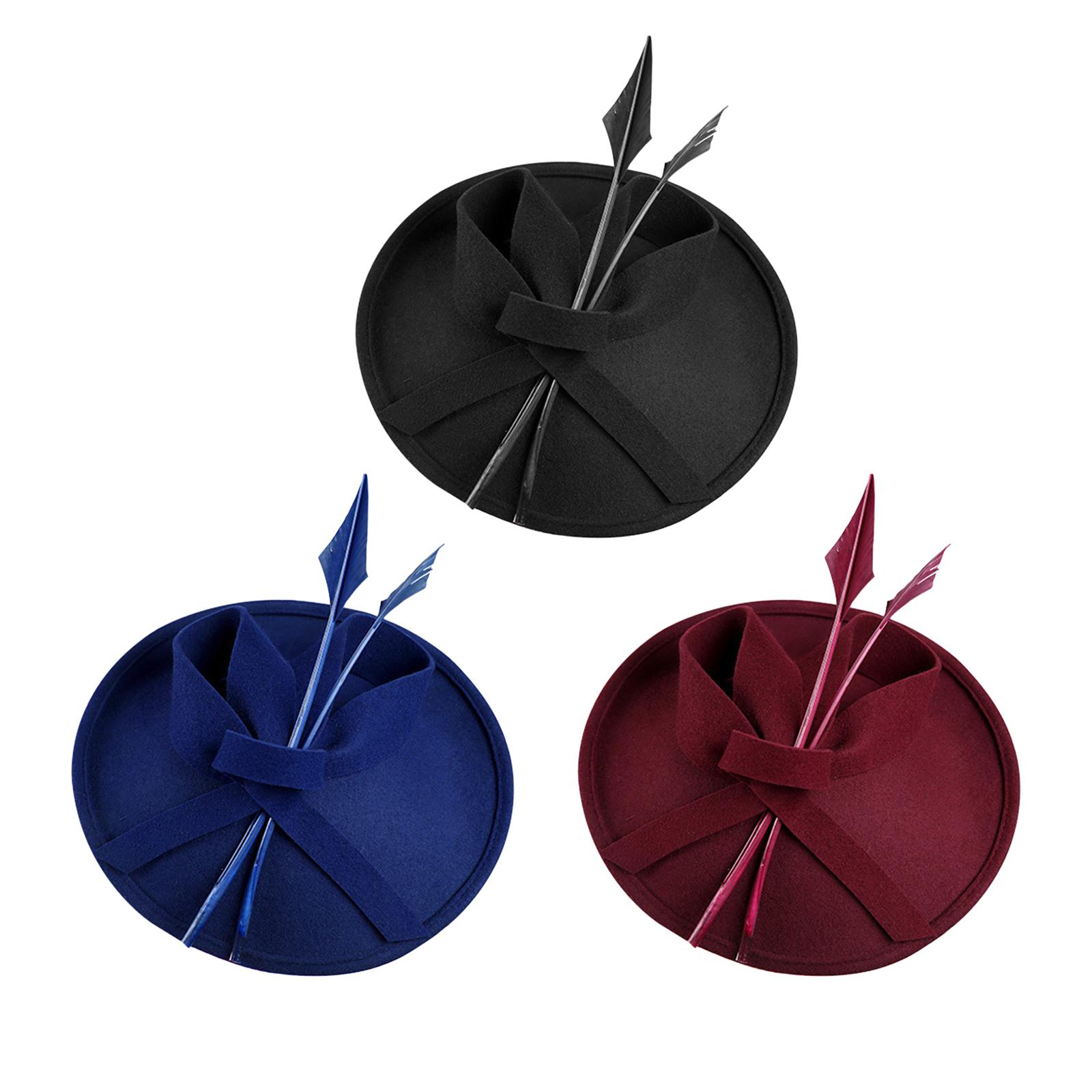 Women Fascinator Hat Cocktail Tea Party Kentucky Derby Vintage Style Hair Clip Bridal Headwear for Wedding Church Photography