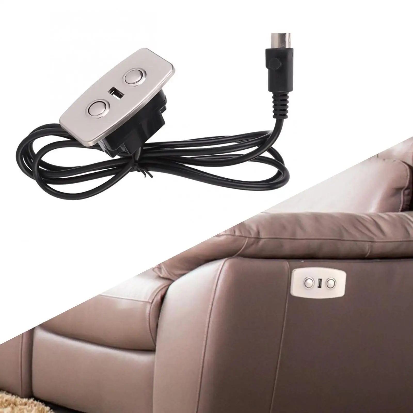 Sofa Manual Buckle Hand Controller Lift Chair recliner 2 buttons Release Handle 5V recliner Controller for Replacement Tool