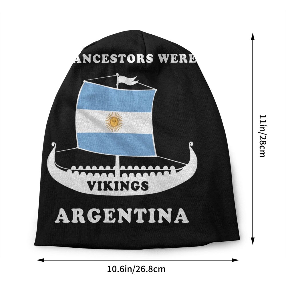 Benutzer definierte Flagge von Argentinien Schädel Mützen Mützen Männer Frauen Unisex Straße Winter warme Strick mütze Erwachsenen Motorhaube Hüte – Detail 20