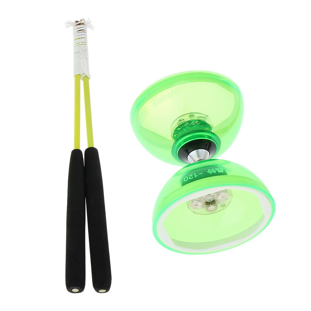 Vintage Chinese Yoyo 3-Bearing Diabolo Skill Toy Light Up, Party Favor, Kids Adutls Indoor Outdoor Fun Play