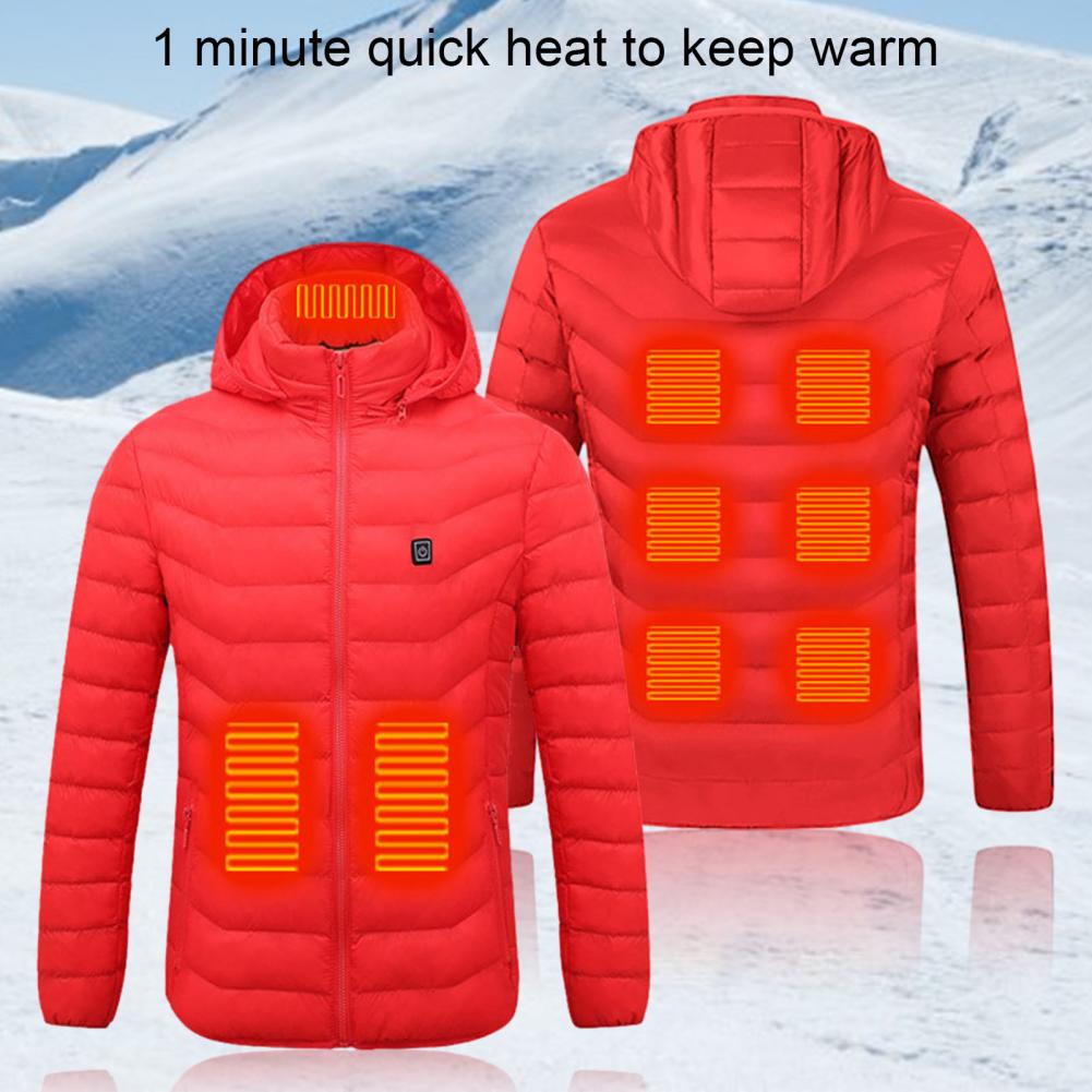 Description Picture 5 of itemWinter Heating Down Coat High Collar Hooded Neck Protection Padded Parkas Thickened 3 Gear Adjustment Men Cotton Coat