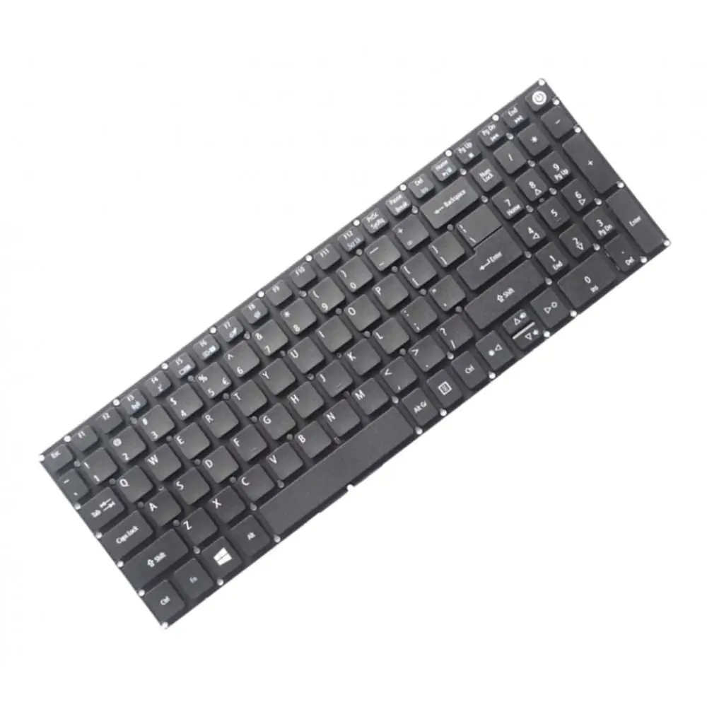 US Layout Replacement Laptop Keyboard Glossy Black Frame for Acer Aspire E5-532