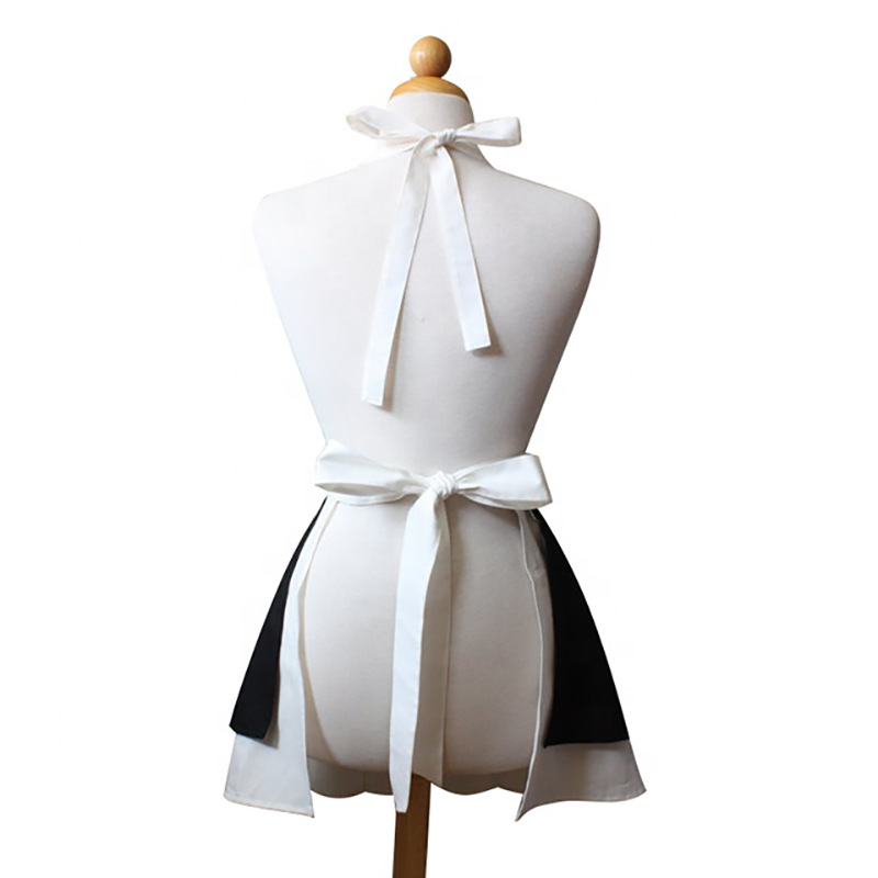 Jananese Sexy Frau Werkzeug für Paare Maid Outfit Kawaii Kleid Restaurant Kurze Farbe Kaffee Shop Schöne Bogen Spitze Küche Schürze – Detail 4