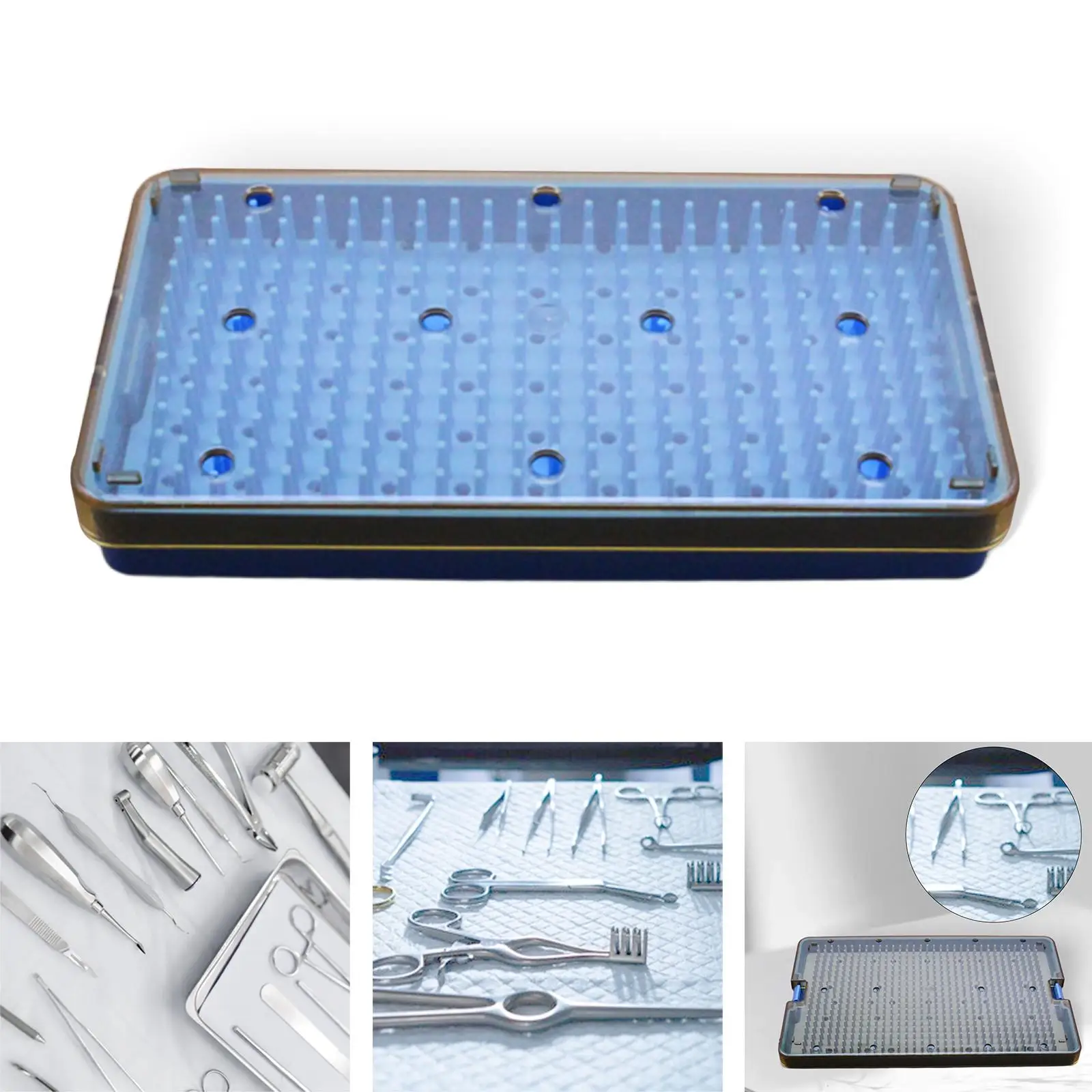 Sterilization Cassette Rack Box Easy to Clean Instruments Disinfection Box Autoclavable Box Sterilization Tray for Ophthalmic