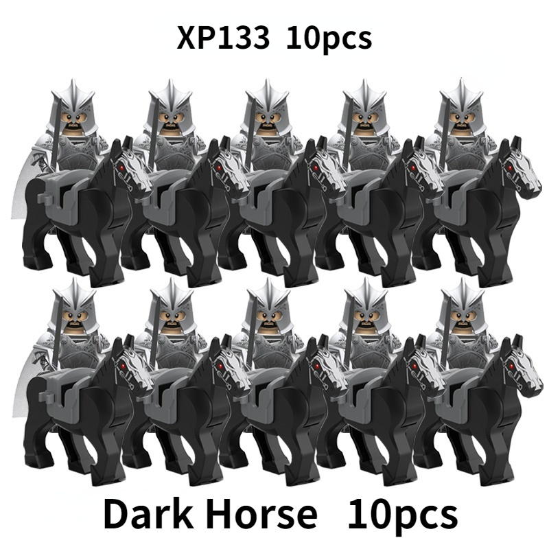 KT1046 SET 10 Stück/Koruit Mittelalterliche Ritter Rohan Uruk-hai Elfen Gondor Krieger Zwerg Bausteine Spielzeug – Detail 7