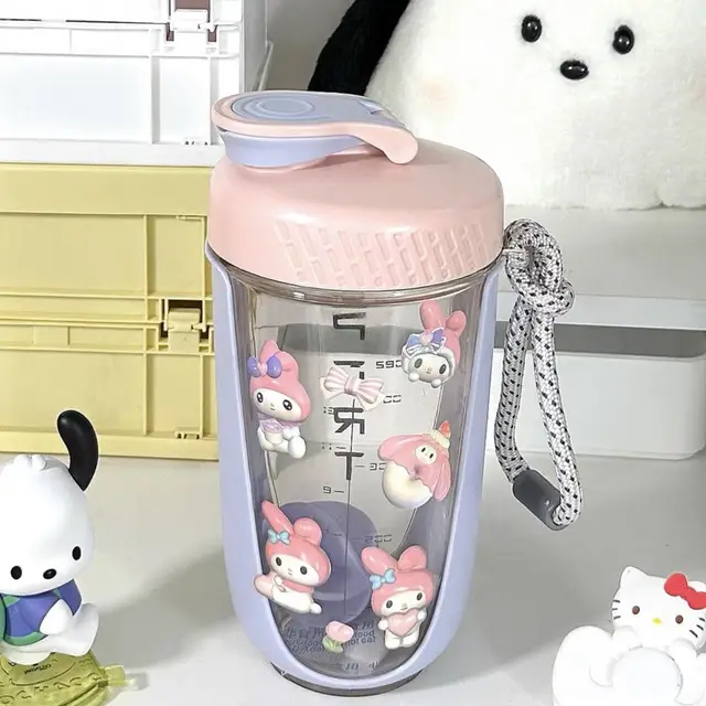 Sanrio Pachacco My Melody Shaker Cup Water Bottle New Cute Anime 600ml  Thicken Anti-fall Milkshake Mixer Cups for Sports Gifts - AliExpress