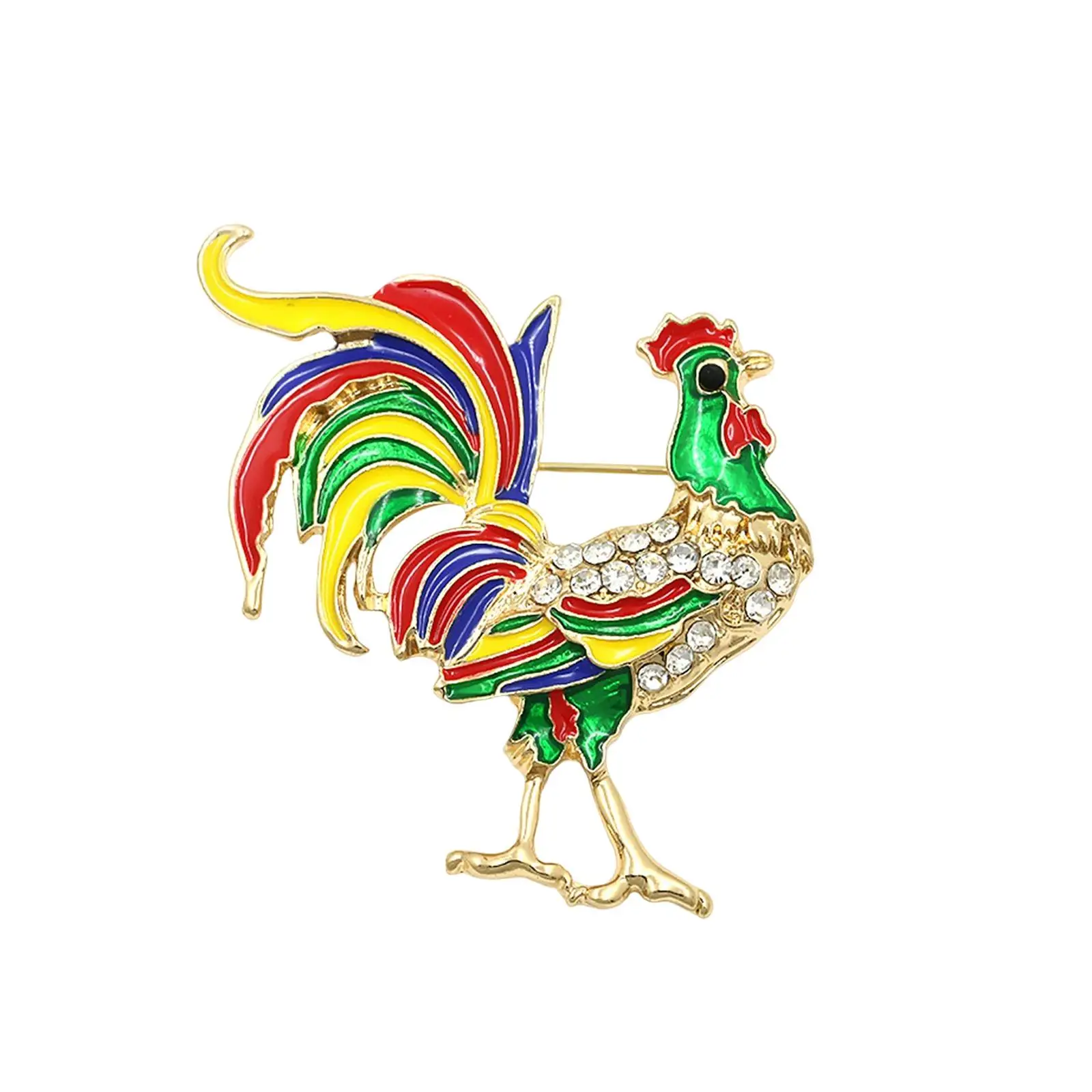 Trendy Brooch Pin Badge Corsage Ornament Decor Dress Accessories Gift Delicate Chicken Lapel Pin for Jackets Coat Shirt Bags Hat