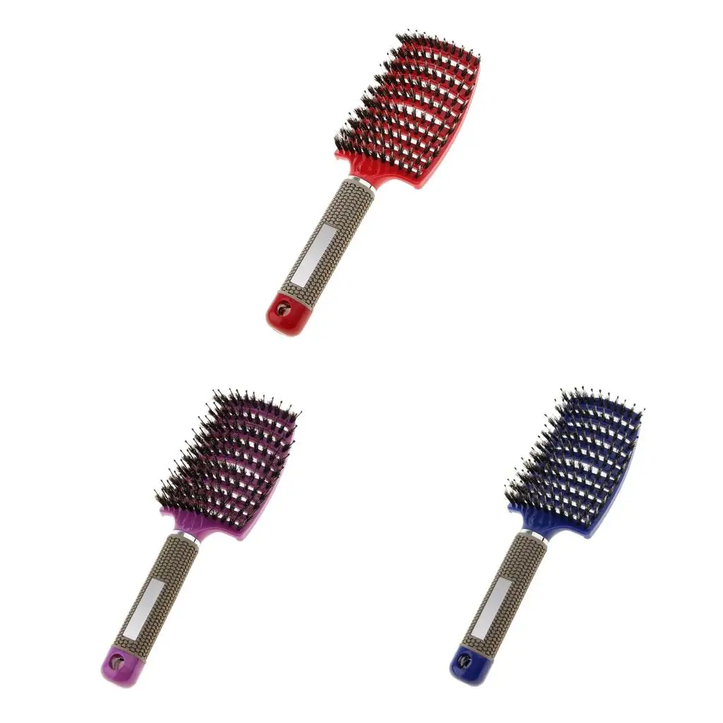 3 Pieces Salon Hair Brush Hairdressing Scalp Massage Vent