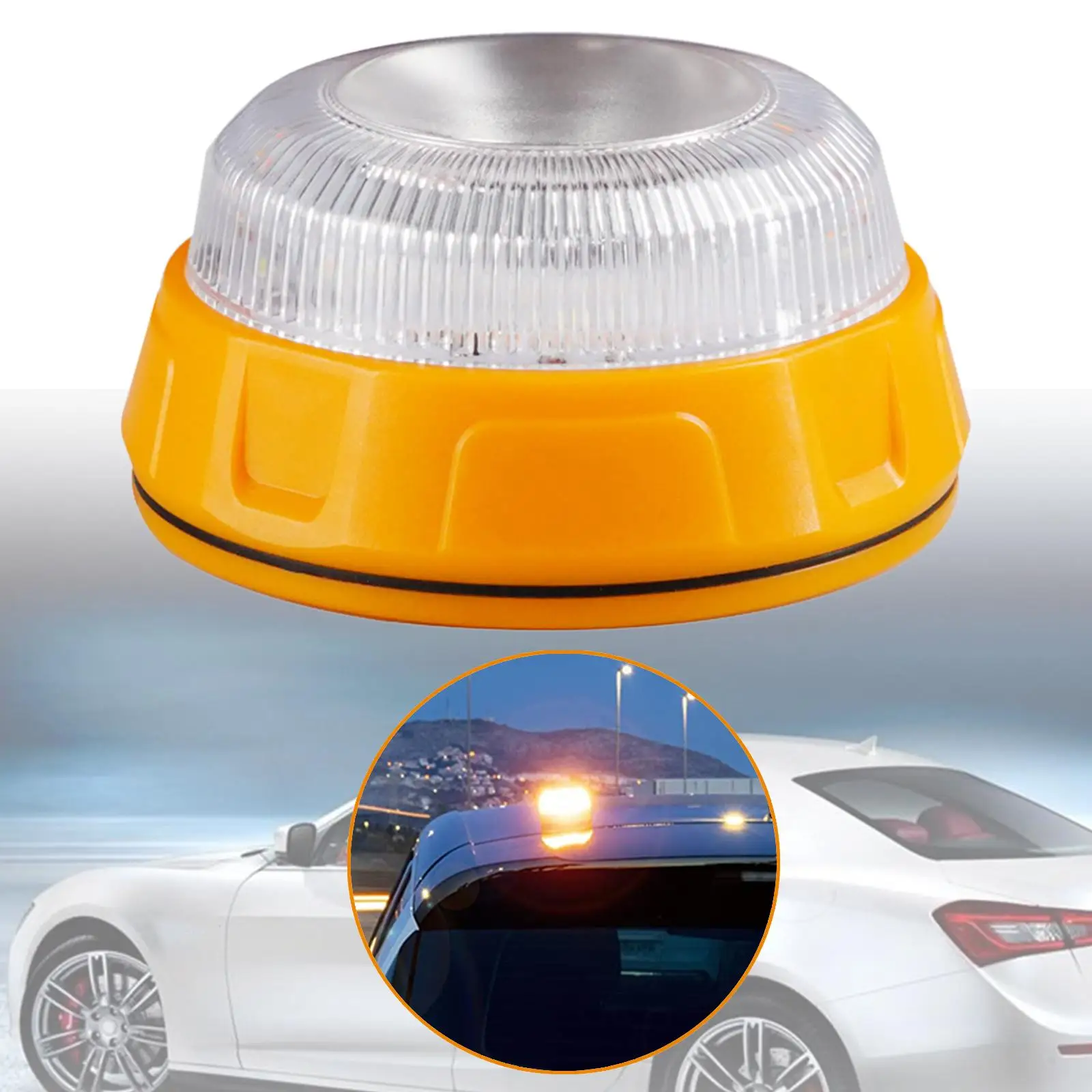 Traffic Warning Lights with Magnetic Base Rechargeable High Performance Lights Emergency Lighting for Marine Trucks Car