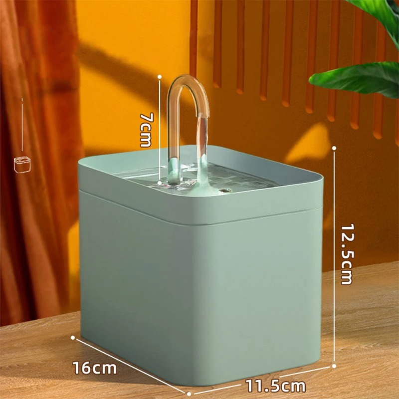 Title 7, 1.5L Automatic Cat Water Fountain Filter USB El...