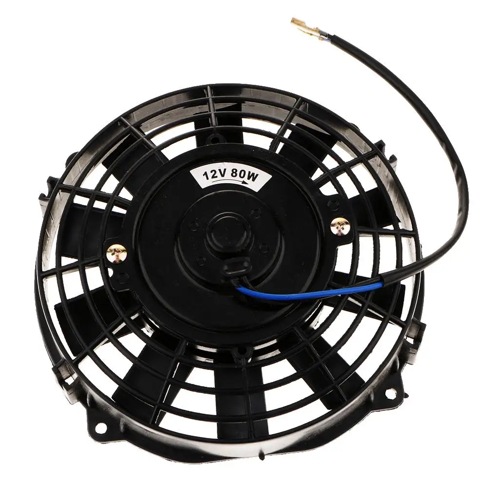 2x 20- Diameter Car Motorcycle  Cooling Fan  Dissipation 80W 12V Stable Performance