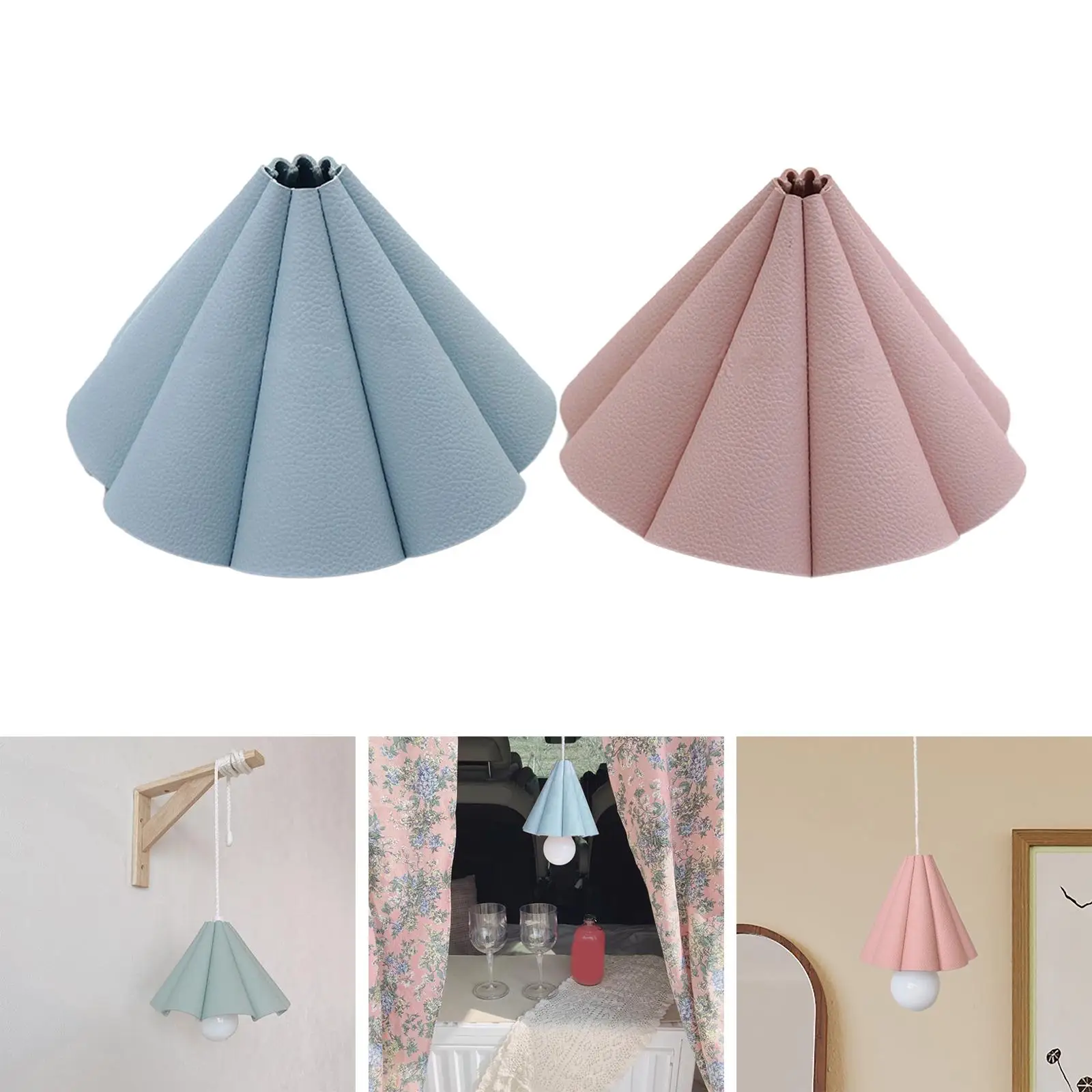 Modern Leather Waterproof Dust Proof Compatible Ornament Vintage Lampshade for Home