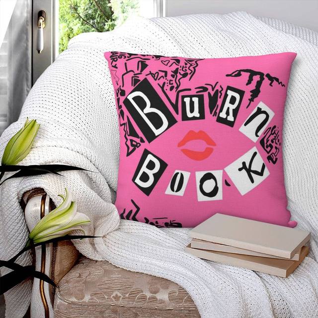 Burn Book Mean Girls Pillowcase Polyester Linen Velvet Pattern Zip Decor  Sofa Cushion Cover