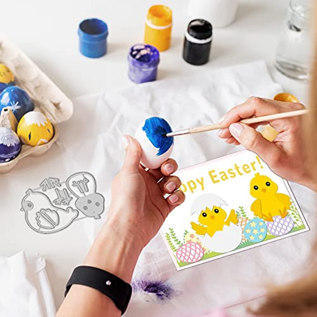 Easter Chick Cutting Dies Easter Egg Carbon Steel Die Cuts 
