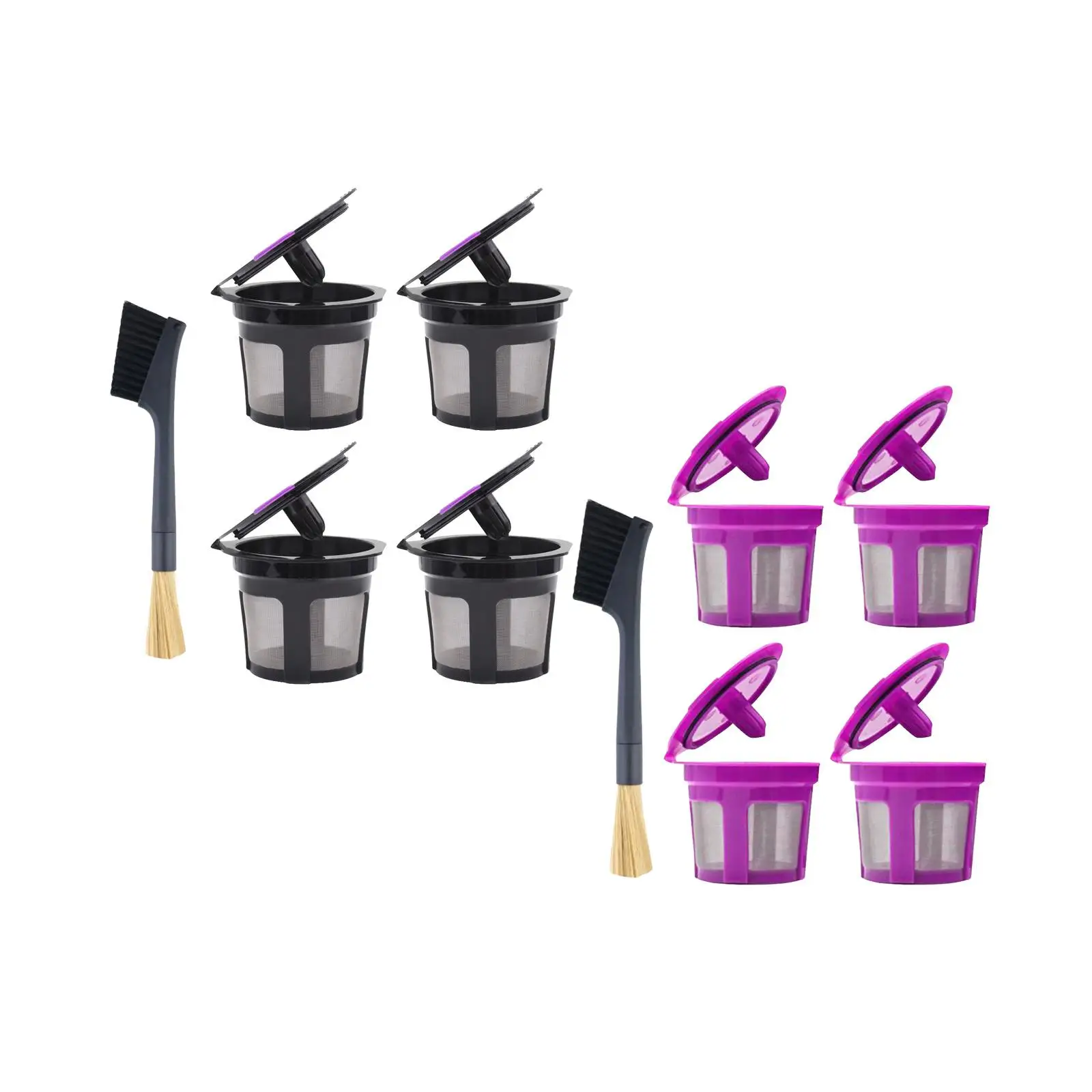 4Pcs Refillable Coffee Filter Cup Refillable for Cafe Office Coffee Machine