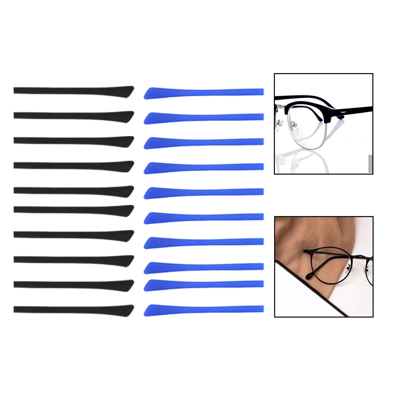 10x Silicone Temple End Tips Cushion Replacement Tips for Reading Glasses