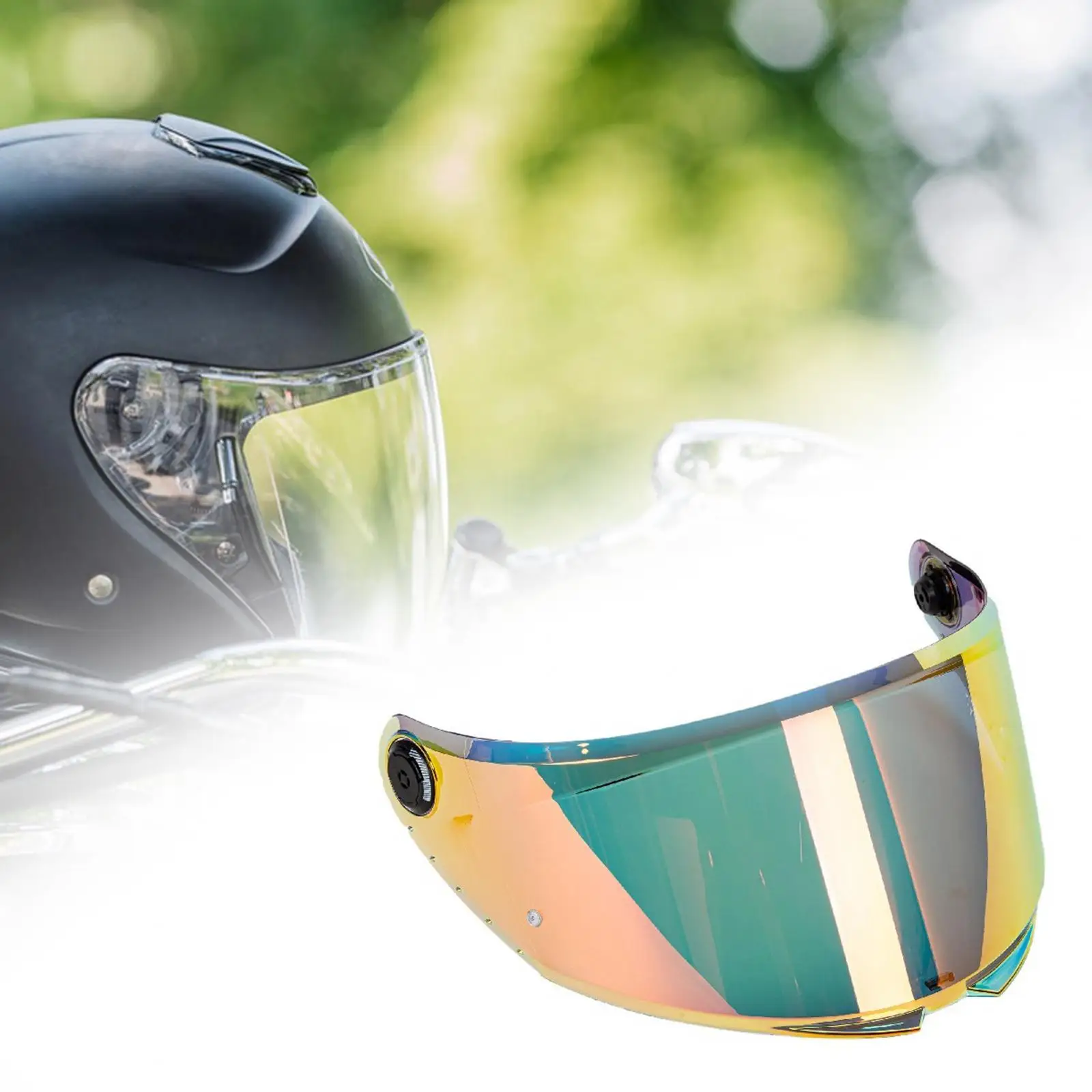 Helmet Lens Motorcycle Protective Cover Motorcycle Helmets Lens Visor for Kyt TT Course Universal Easy to Mount Lightweight