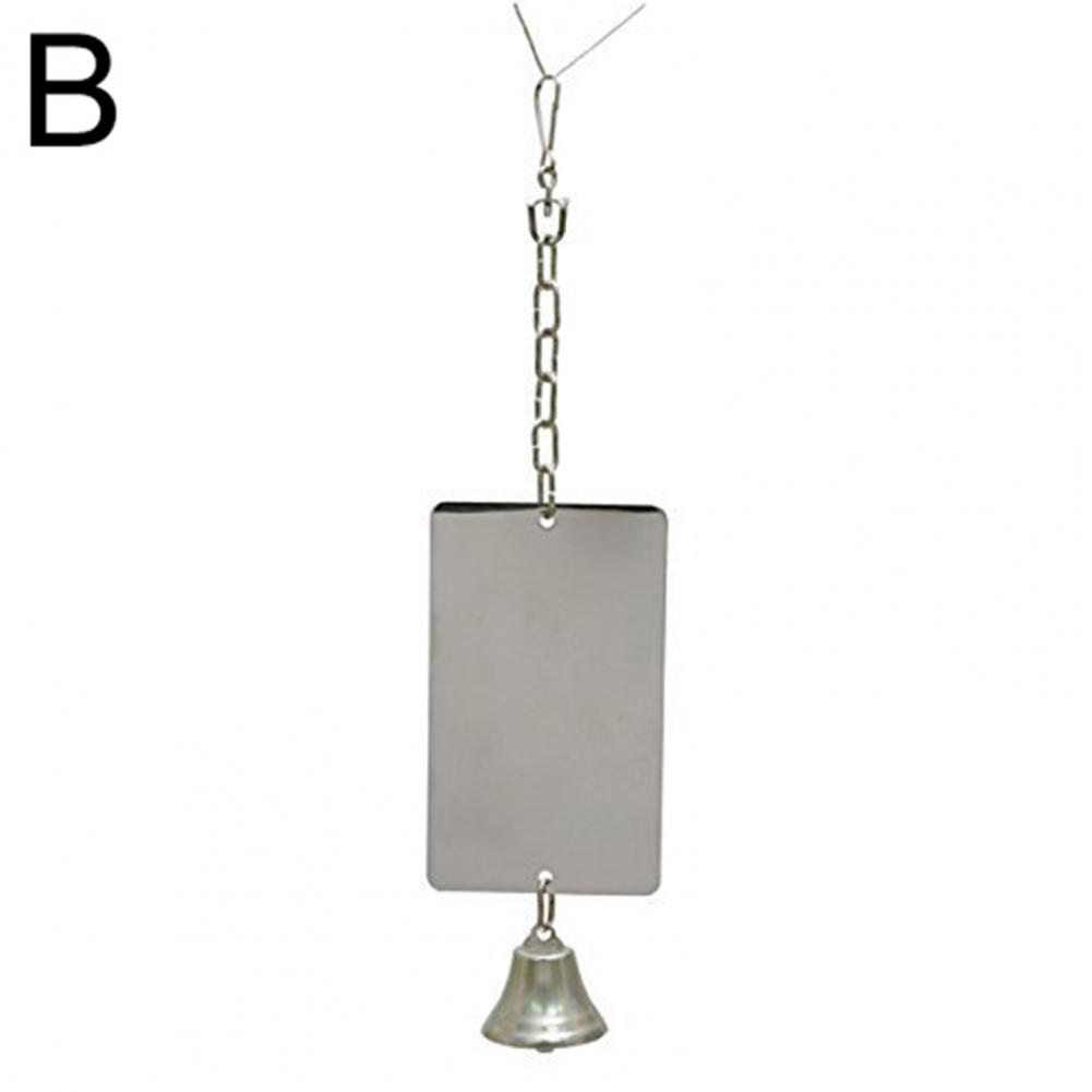 Title 5, Bird Toy Mirror Bell Portable Acrylic Play Toy ...