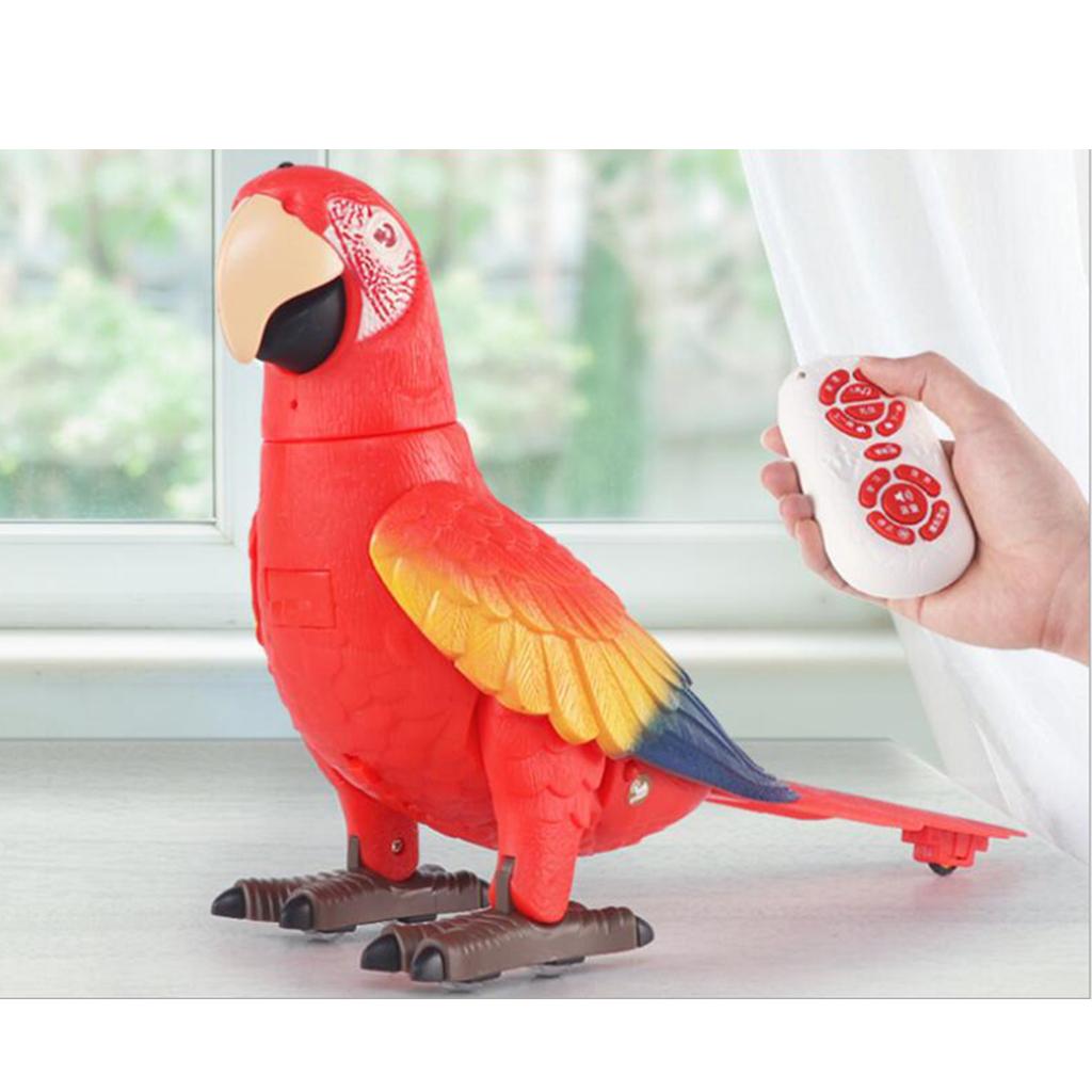 Electronic Pet Parrot Speak Talking Singing Parrot Early Education Toy Red