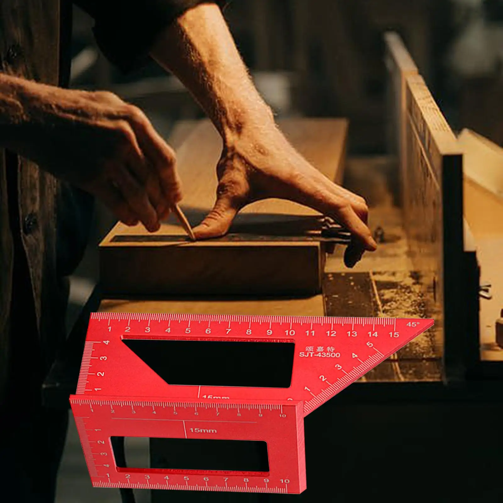 Saddle Layout Square Gauge 3D Miter Scriber Template Tool Miter Scriber T Ruler Scriber Template Tool for Woodworking Carpenter