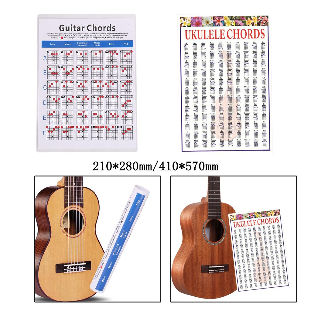 Compact Guitar Chord Diagrams Guitar Chord Chart for Beginners and Music Teachers Guitarists Electric Guitar Accessories