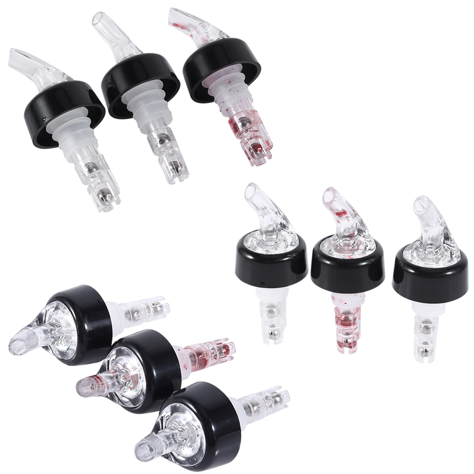 Description Picture 6 of item30/35/50ml Automatic Measured Bottle Pourer Measure Flow Pourer Liquor Spirit Nip Wine Cocktail Dispenser Tool Bar Wine Pourer