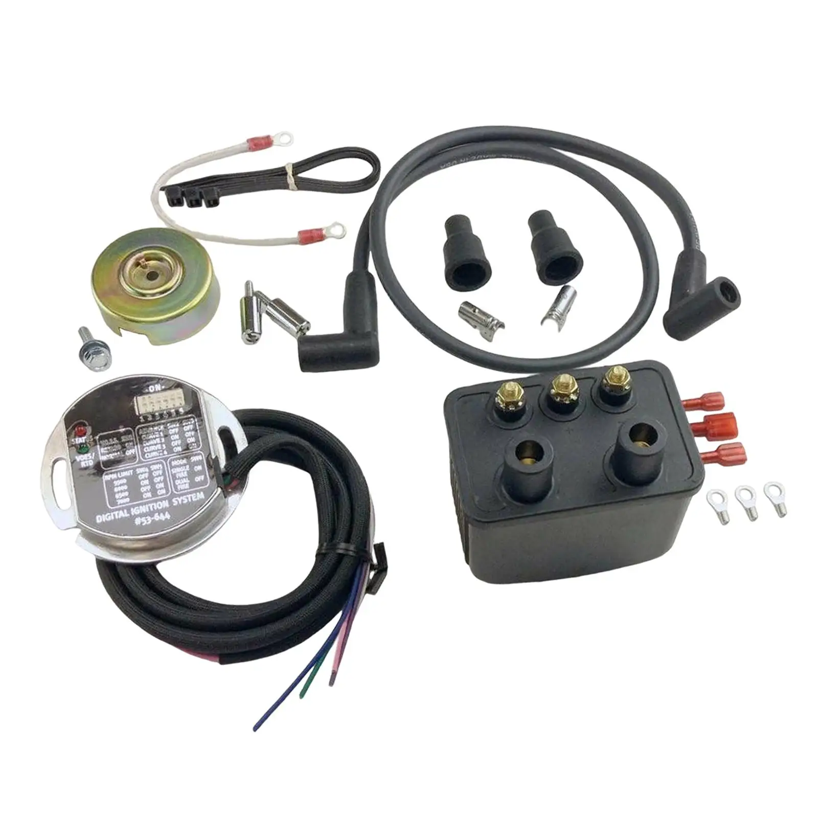 Single Fire Programmable Ignition Kit Replaces Accessories for Harley Shovelhead Evolution Professional Repair Part Premium