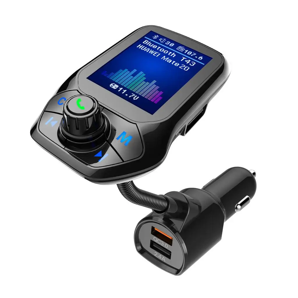 QC3.0 FM Adapter for Bluetooth Car USB Charger from