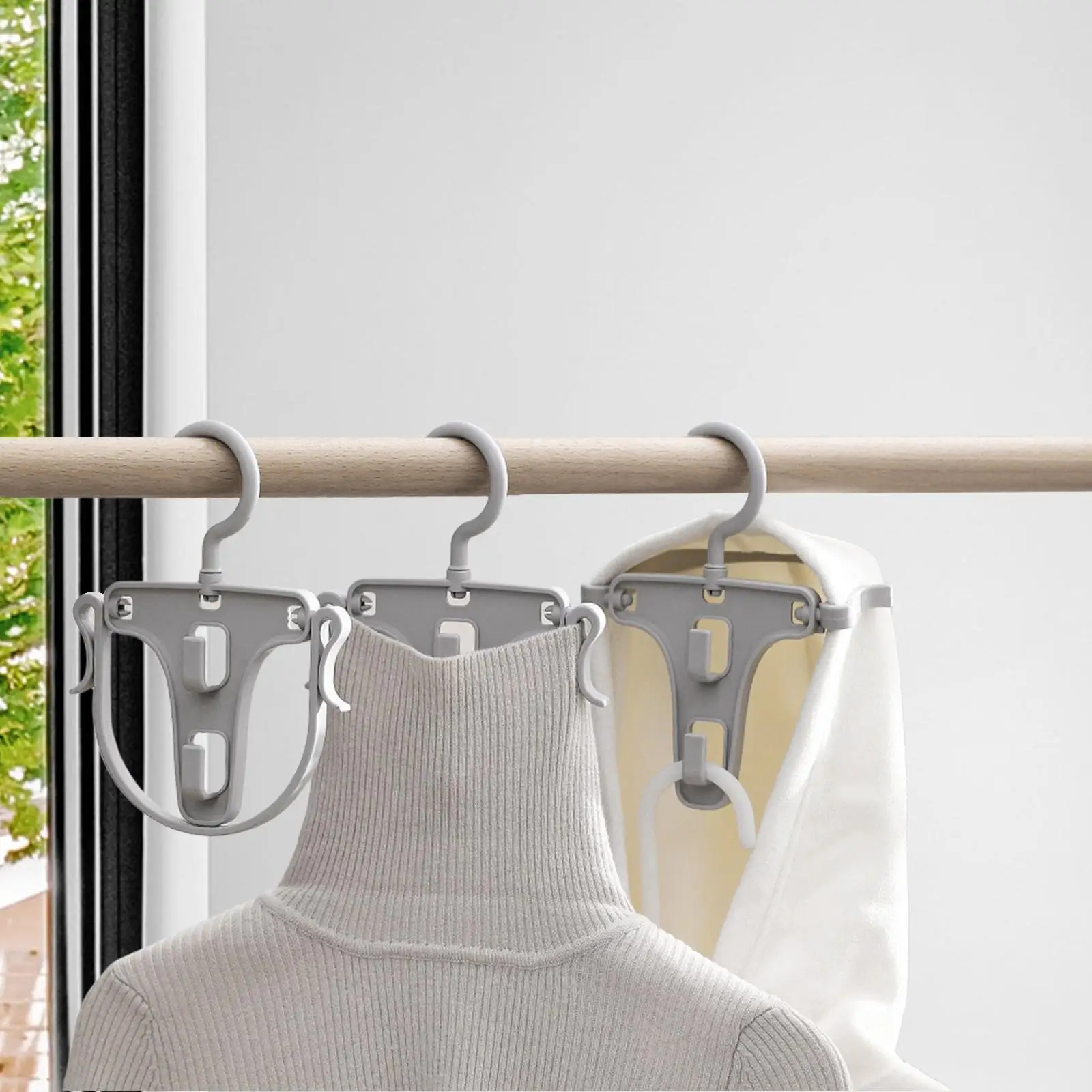 Laundry Drip Clothes Hanger 360 Degrees Rotatable Storage Double Hook Portable Hanging Dryer Small for Hat Sock Home Boot
