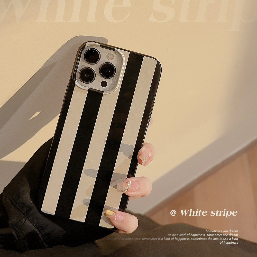 Luxury Retro Glossy Striped iPhone Case