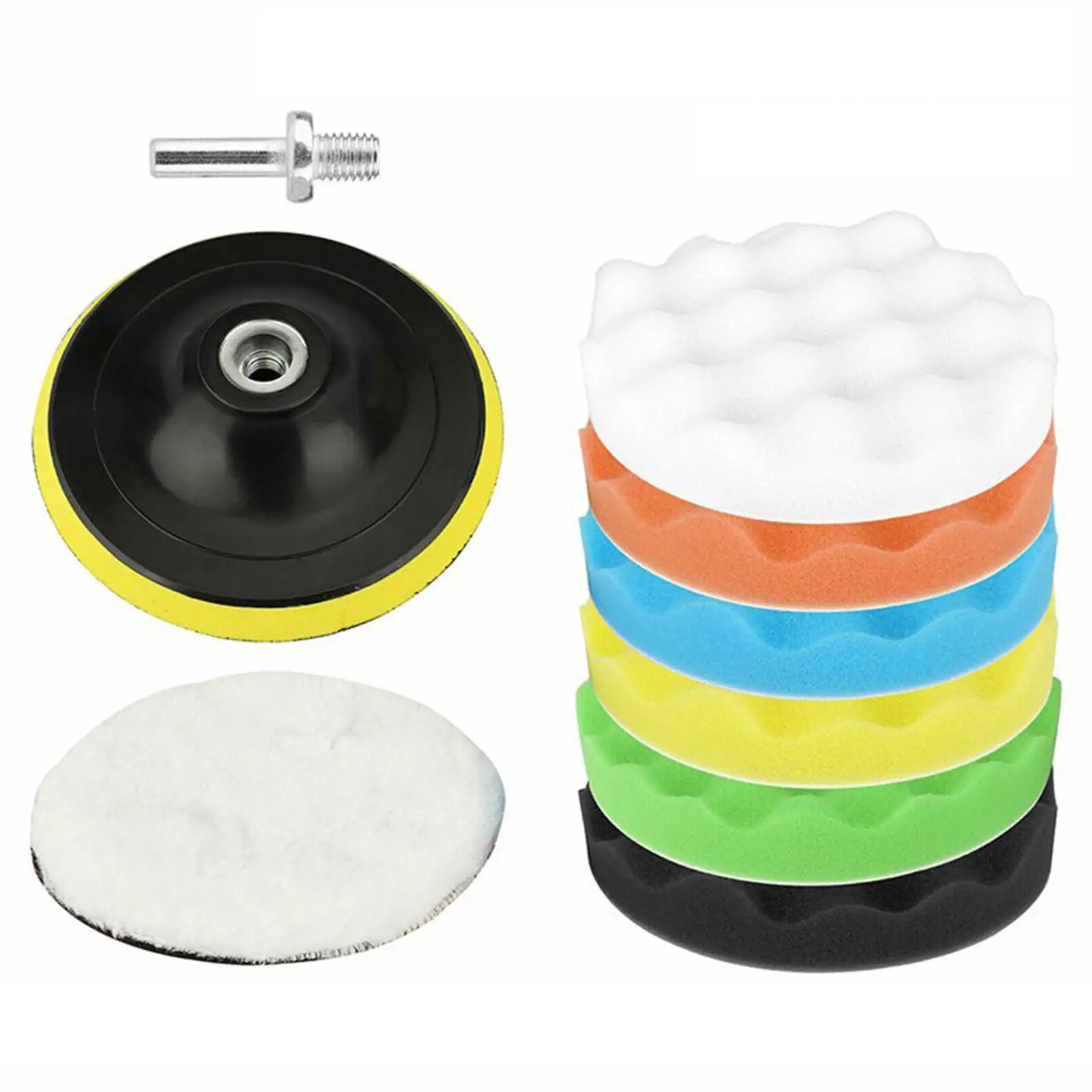 9Pcs Buffing Pads for Polisher Compounding Furniture Machine