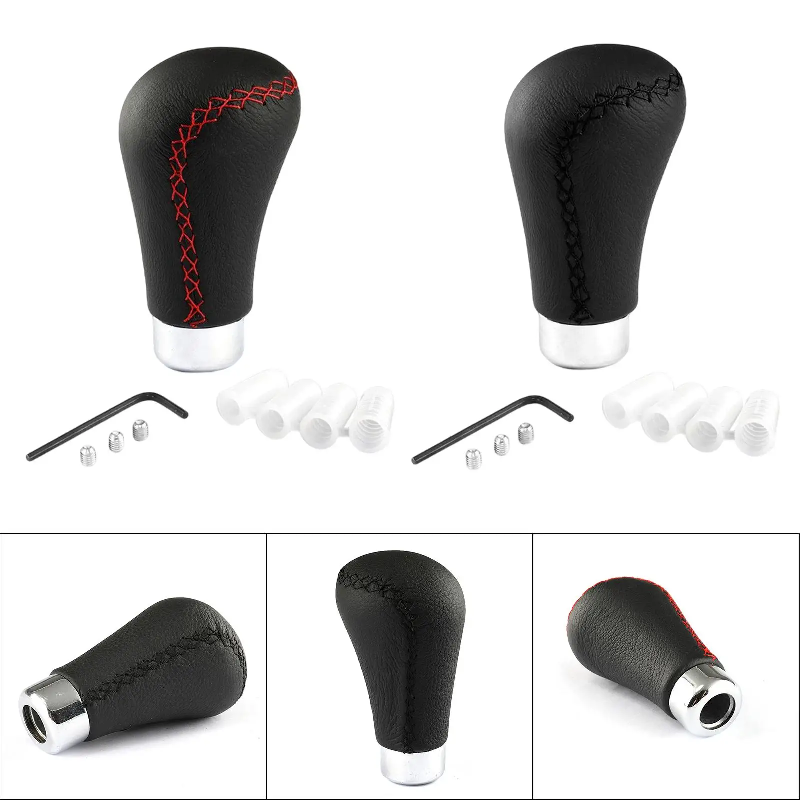 Universal Gear Shift Knob Car Modified Accessory PU Leather Manual Gear Shifter Stick for Auto Transmission Car