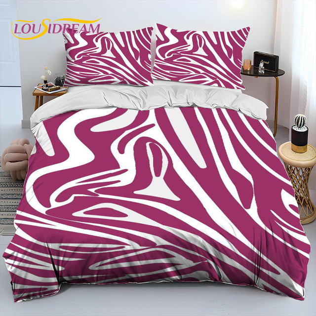 Pretty Flower Zebra Duvet Cover 3D Watercolor Zebra Quilt Cover fashion Bedding Decor Bed Textiles