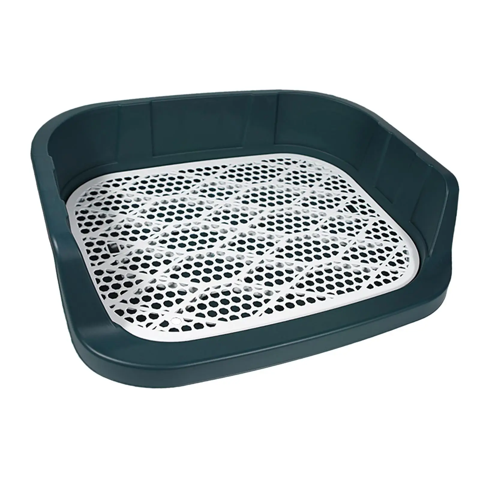 Open Top Dog Litter Box Cats Potty Toilet Container, Deep Pee Loo Pad Holder Pan