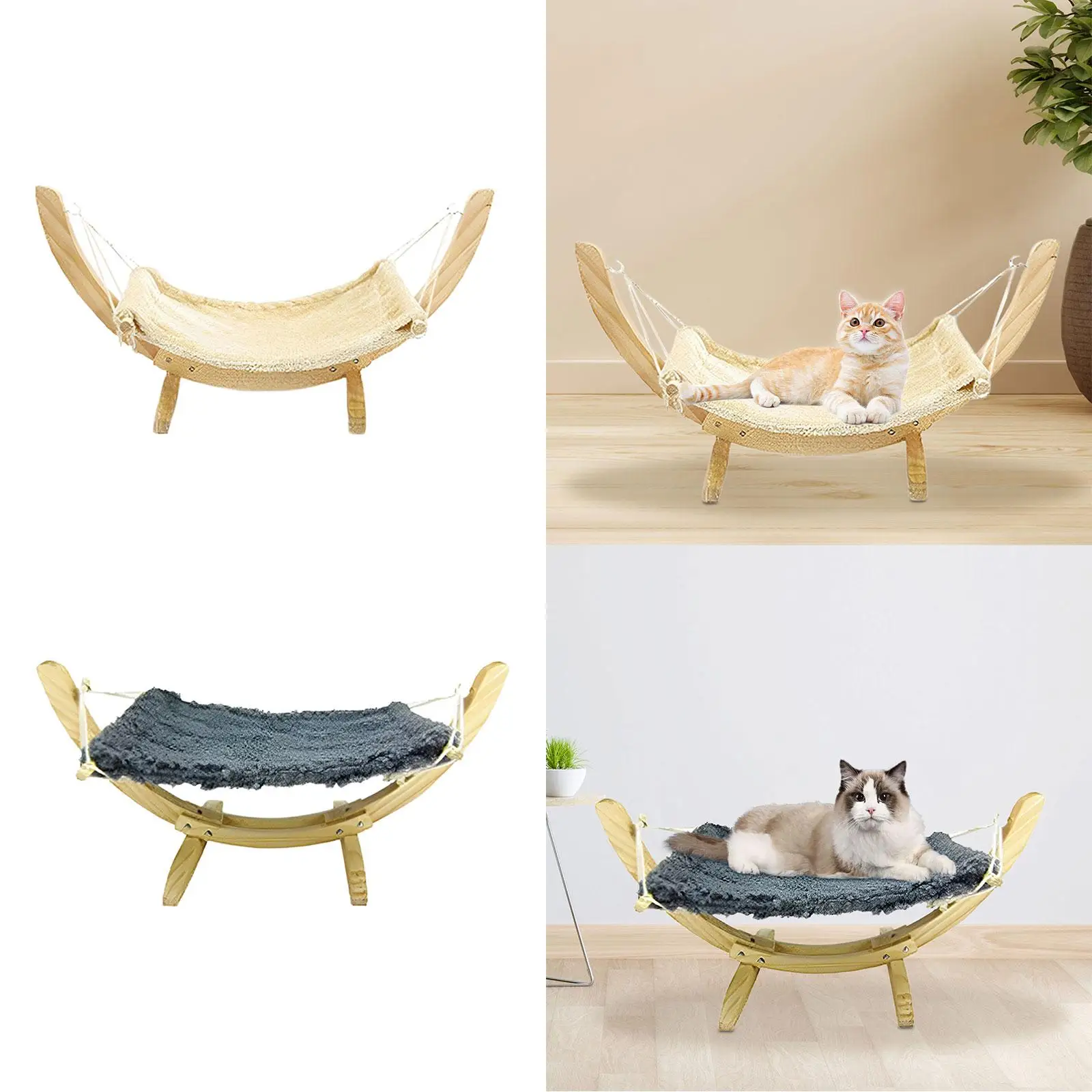 Pet Beds Lounge Bed Lounger Indoor Cats Cat Hammock Bed Cat Swing Chair Cat Furniture for Kitty Bunny Resting Rabbit Climbing