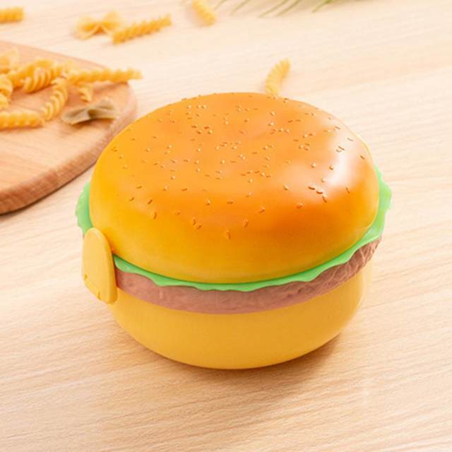 Caixa Bento Portátil com Colher e Garfo, Recipiente de Alimento, Bonito,  Criativo, Burger Impresso, Almoço, Kawaii, Crianças, Estudantes, Crianças,  Quente - AliExpress