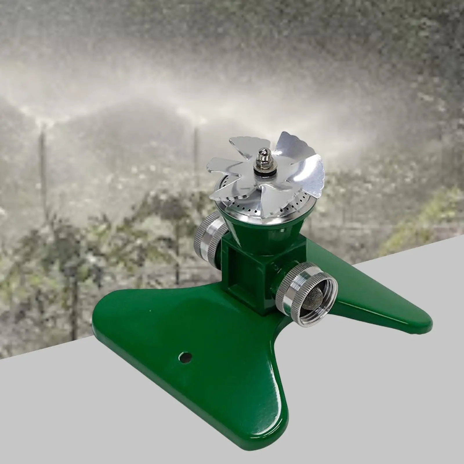 360 Rotating Lawn Sprinkler Leakproof with Base Automatic Nozzle Sprayer Rotary Sprinkler for Watering Cleaning yard Lawn
