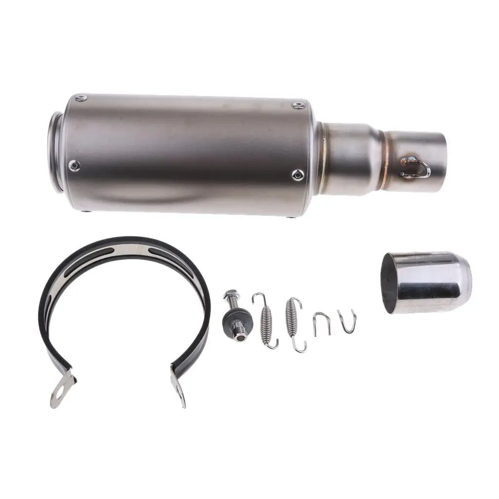 Universal Motorcycle Modified Exhaust   6-51mm Silver